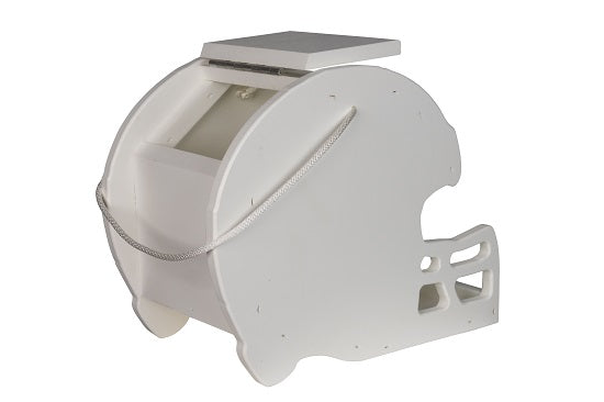 Amish Made Poly Football Helmet Feeders White Quick Ship