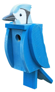 Amish Hand Crafted Bird House-Bluejay