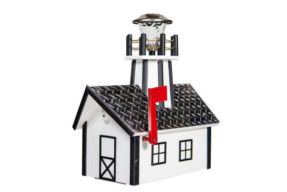 Poly Lighthouse Mailboxes - White & Black