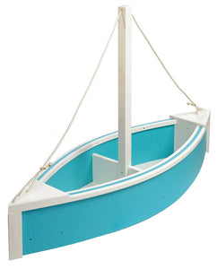 Sailboat Planter - Aruba Blue and White