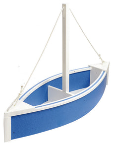 Sailboat Planter - Light Blue & White