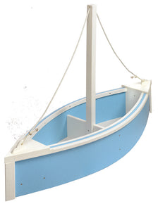 Sailboat Planter - Powder Blue and White