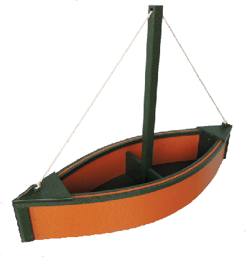 Sailboat Planter - Cedar & Green